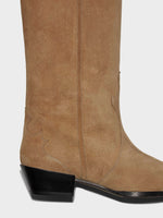Aruna Suede Cowboy Knee-High Boots - Image 4