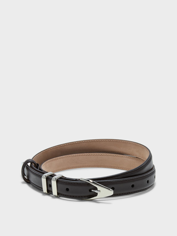 Avia Leather Belt | Moka/Silver Calf display picture 1