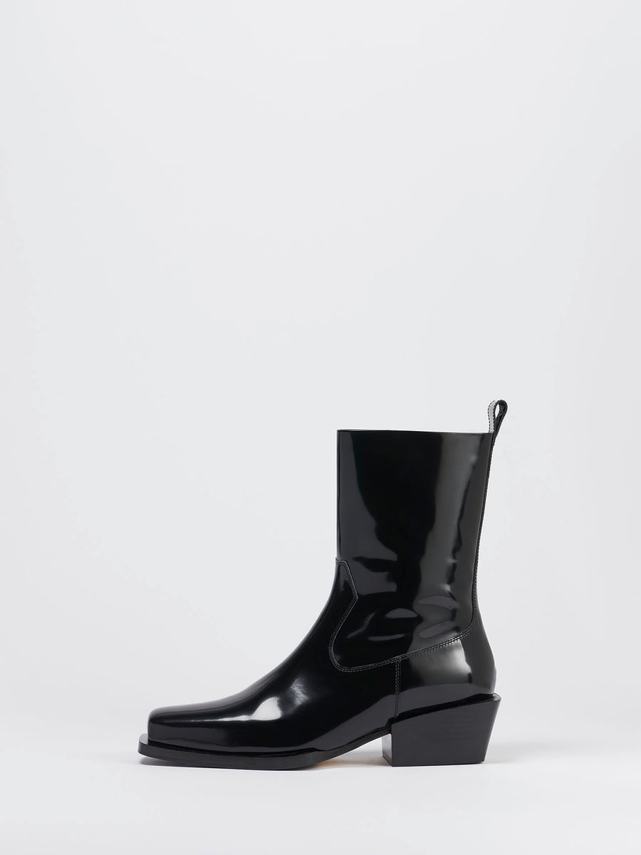 Aeyde  SOFIE Black Leather Ankle Boot