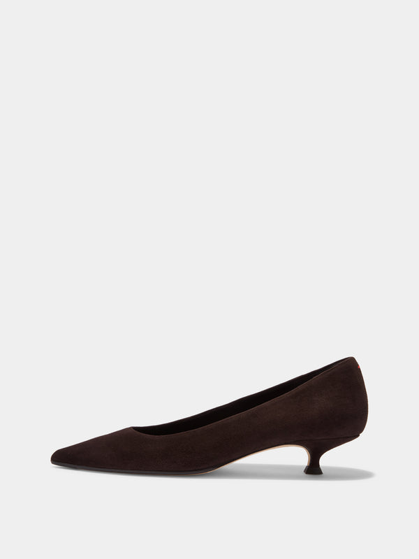 Cari Suede Pointed-Toe Pumps
