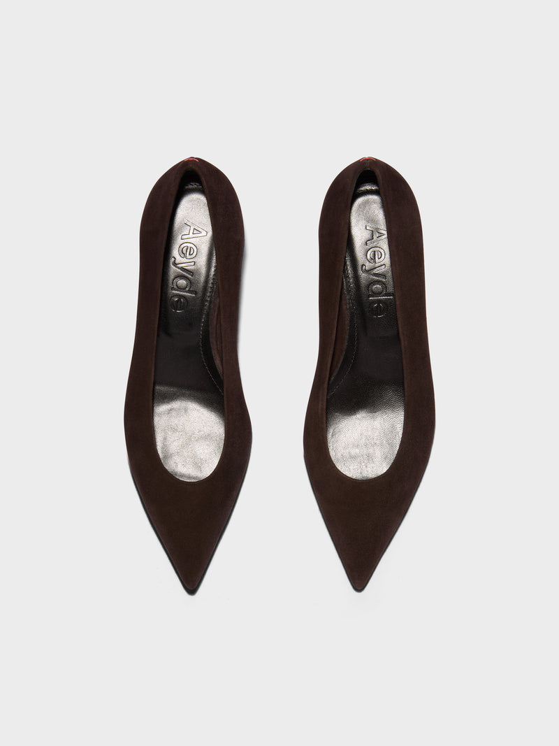 Cari Suede Pointed-Toe Pumps