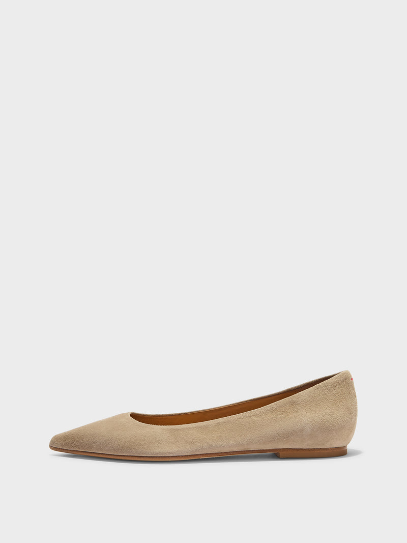 Cassy Pointed-Toe Suede Flats