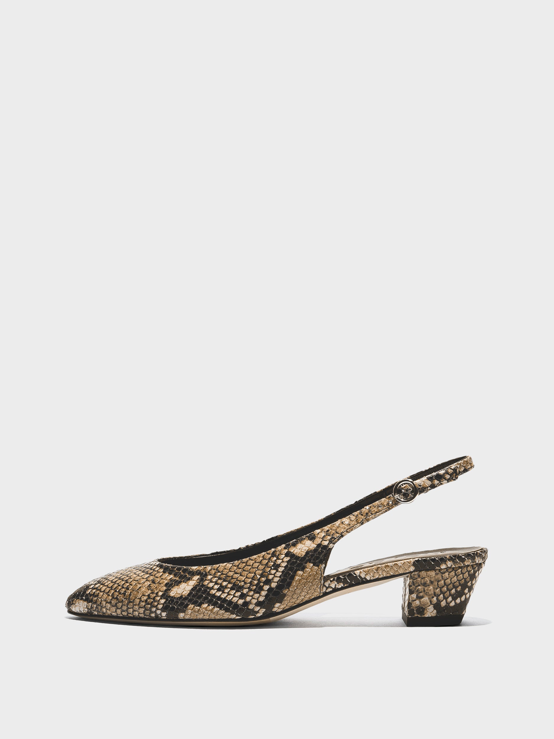 Celeste Leather Pumps | Hazelnut Snake