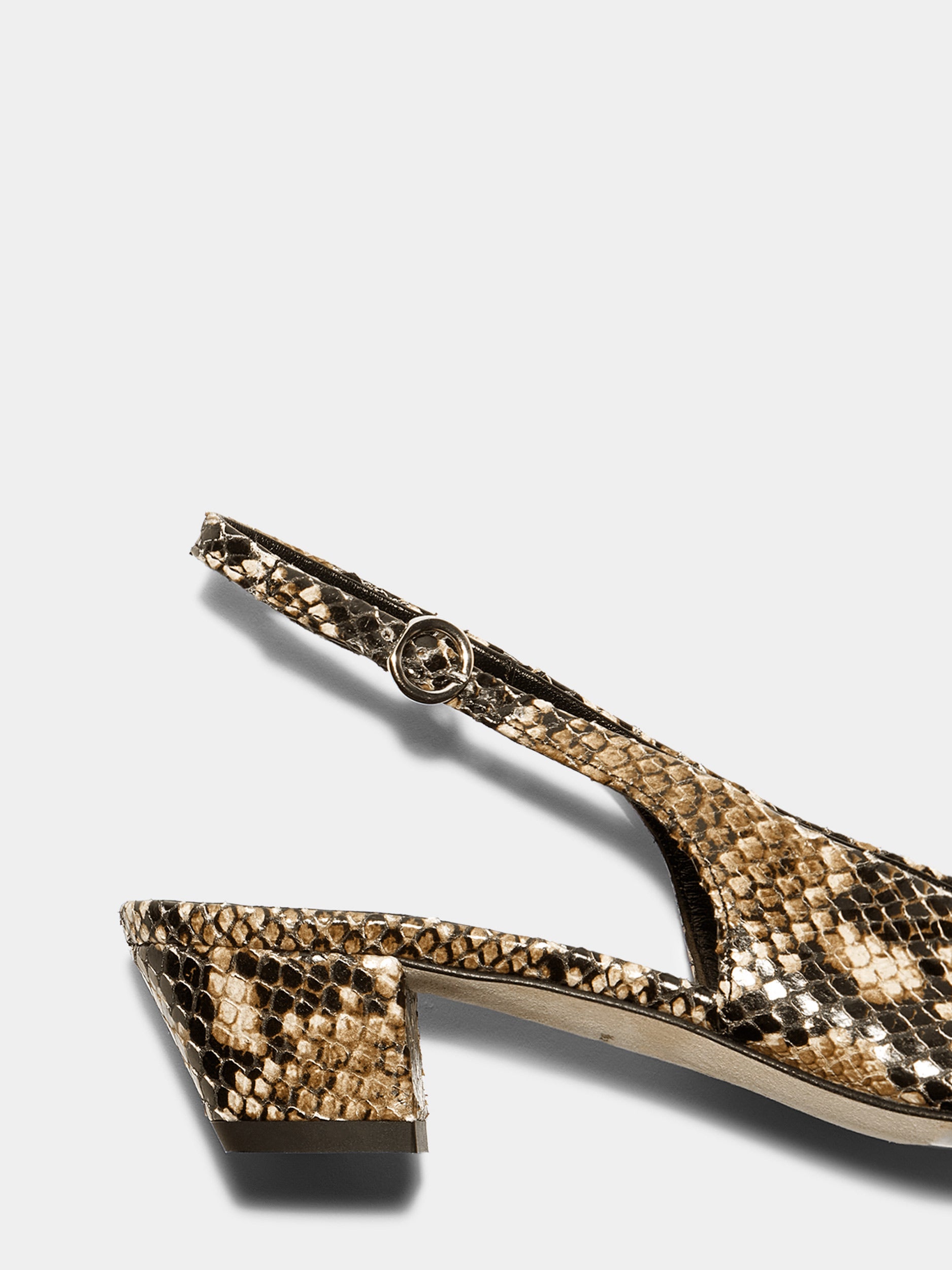Celeste Leather Pumps | Hazelnut Snake