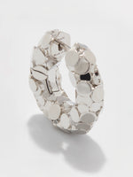 Cooper Medium Palladium-Plated Hoop Earrings - Image 2