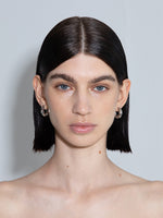 Cooper Medium Palladium-Plated Hoop Earrings - Image 3