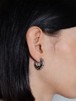 Cooper Medium Palladium-Plated Hoop Earrings - Image 4