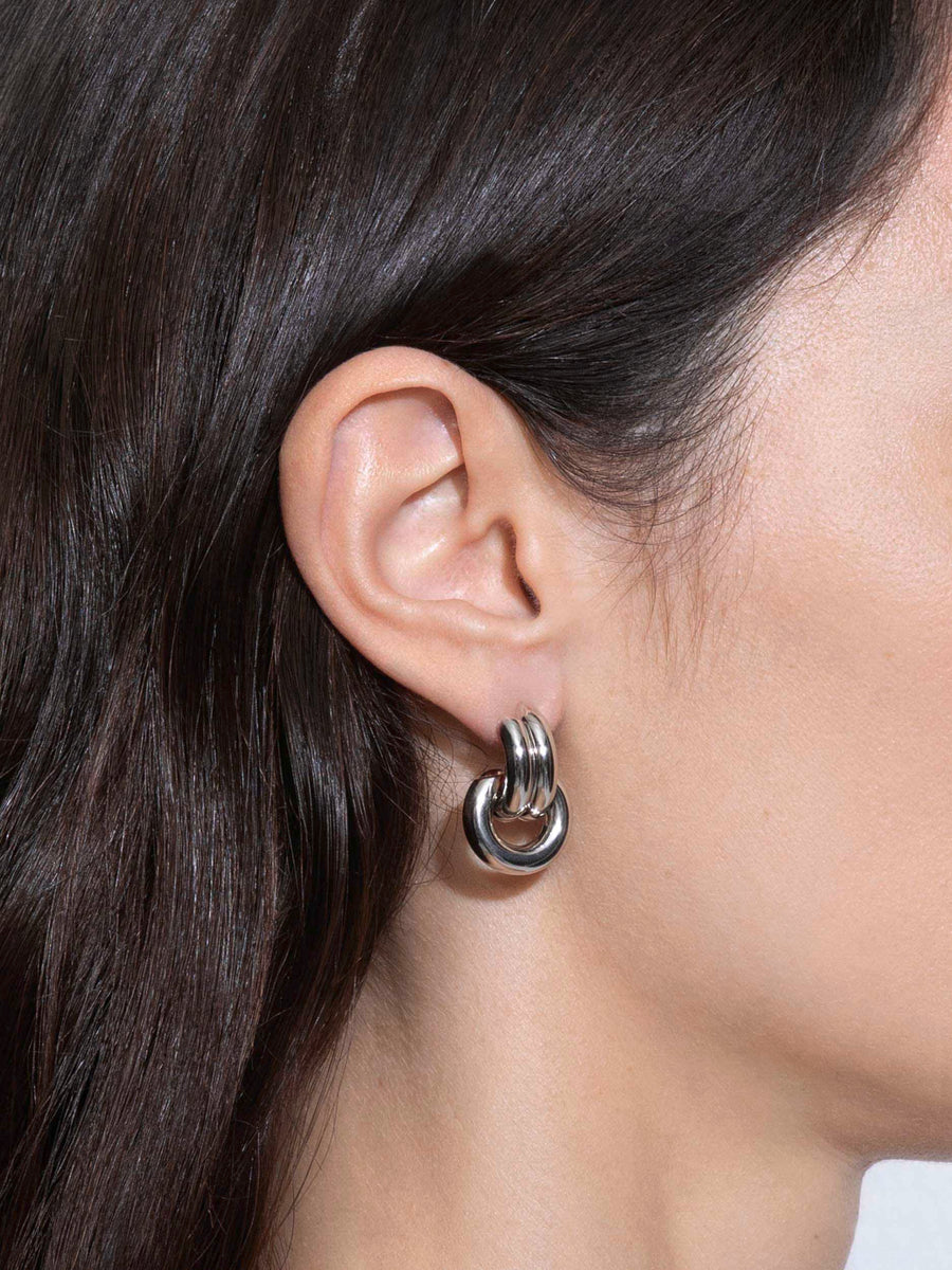 Aeyde | Cyrus Palladium-Plated Hoop Earrings
