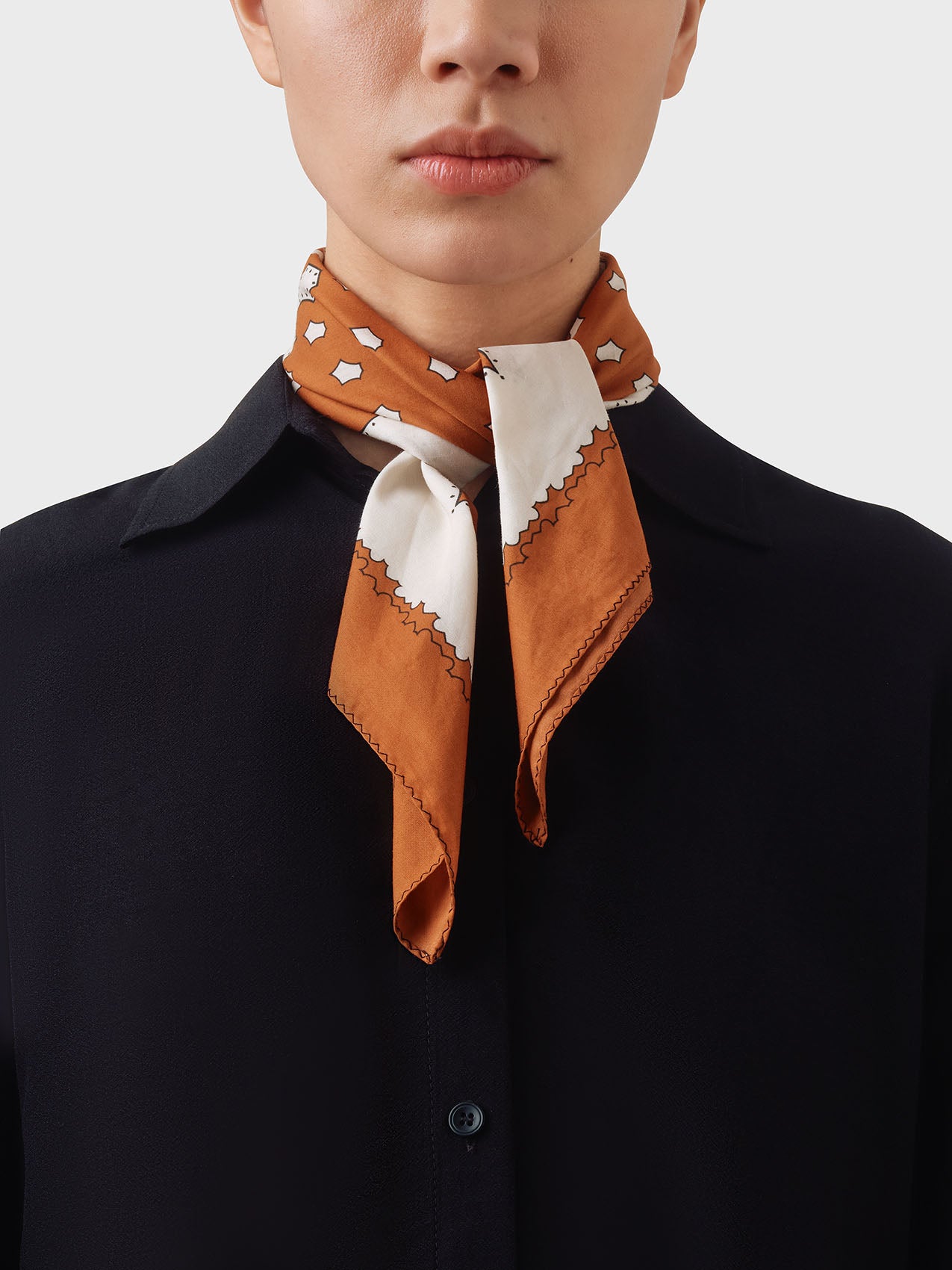 Dakota Printed Cotton Scarf - Image 3