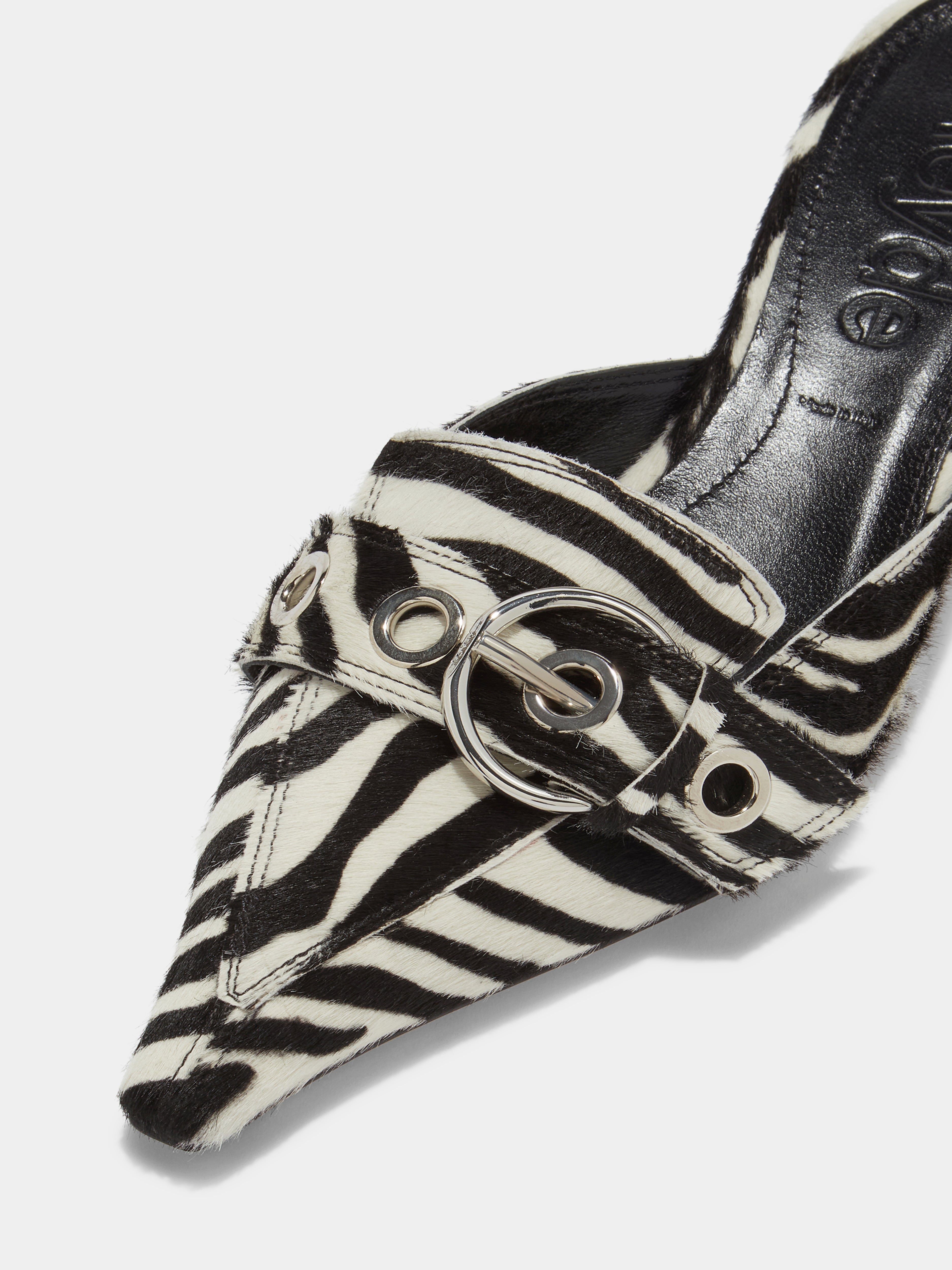 サンダル・ミュール aeyde SS25 35 mm (DANIELLE ZEBRA PONYHAIRCREAMY) Danielle Ponyhair Mules – Aeyde