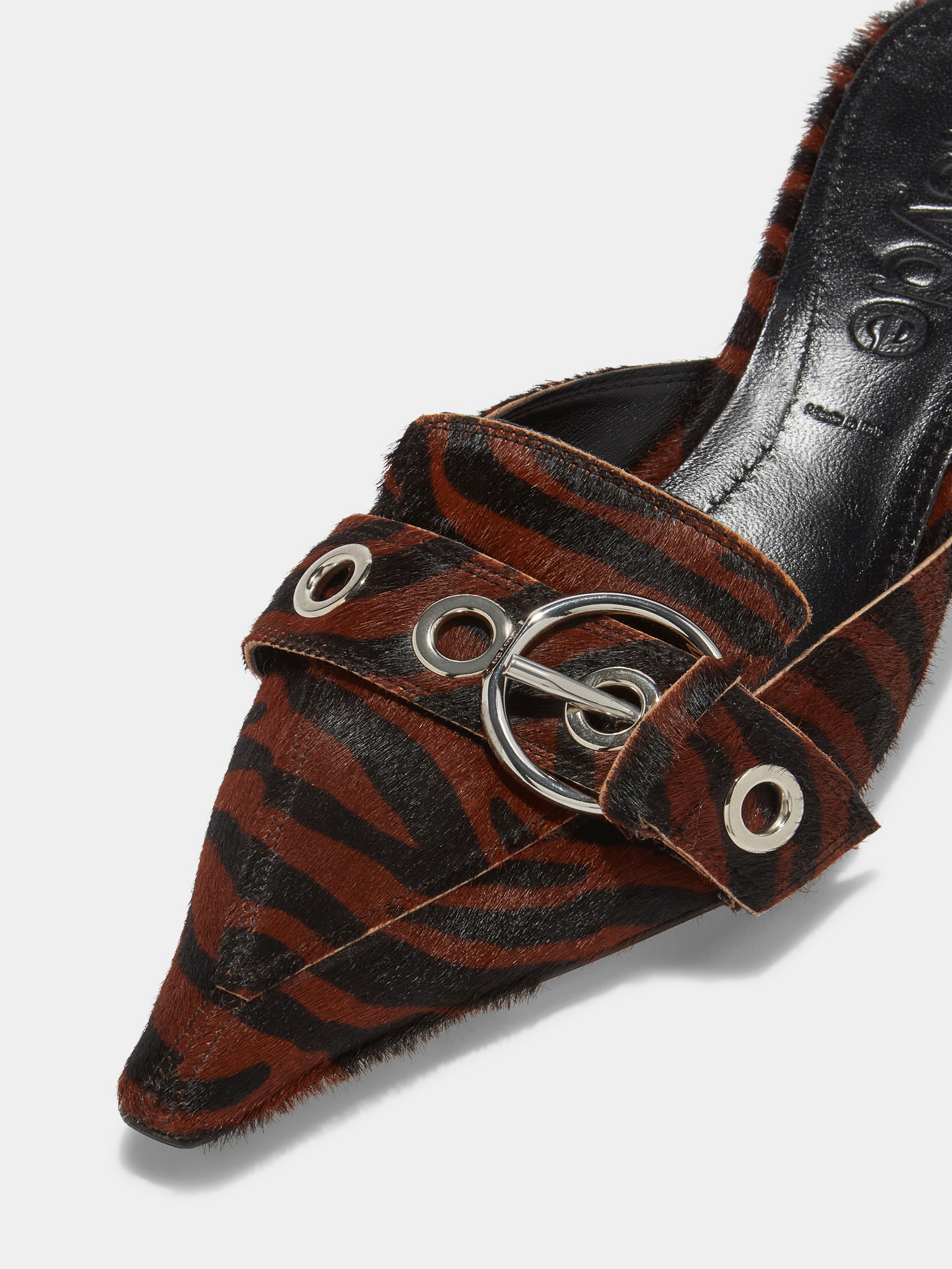 サンダル・ミュール aeyde SS25 35 mm (DANIELLE ZEBRA PONYHAIRCREAMY) Danielle Ponyhair Mules – Aeyde