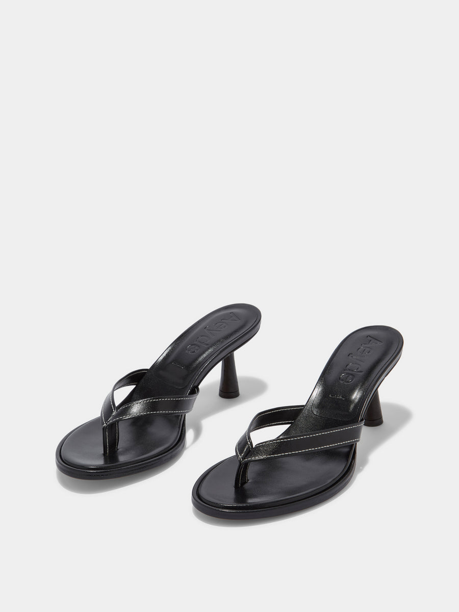Daphne Leather Toe-Post Sandals