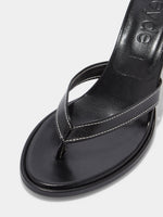 Daphne Leather Thong Sandals - Image 3