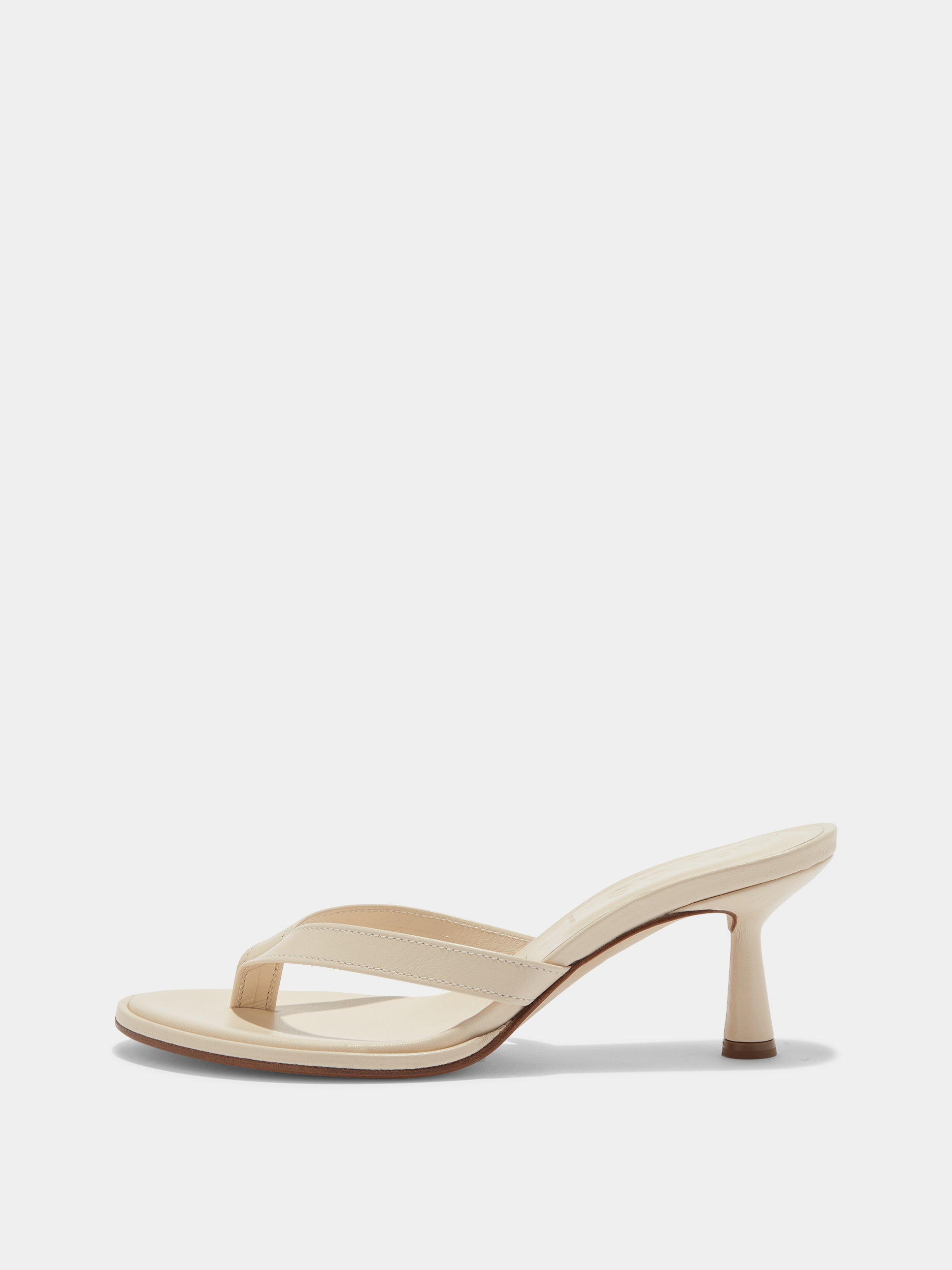 サンダル・ミュール Davina sandals - Aeyde - Leather - Beige Daphne Heeled Flip Flop Sandals – Aeyde