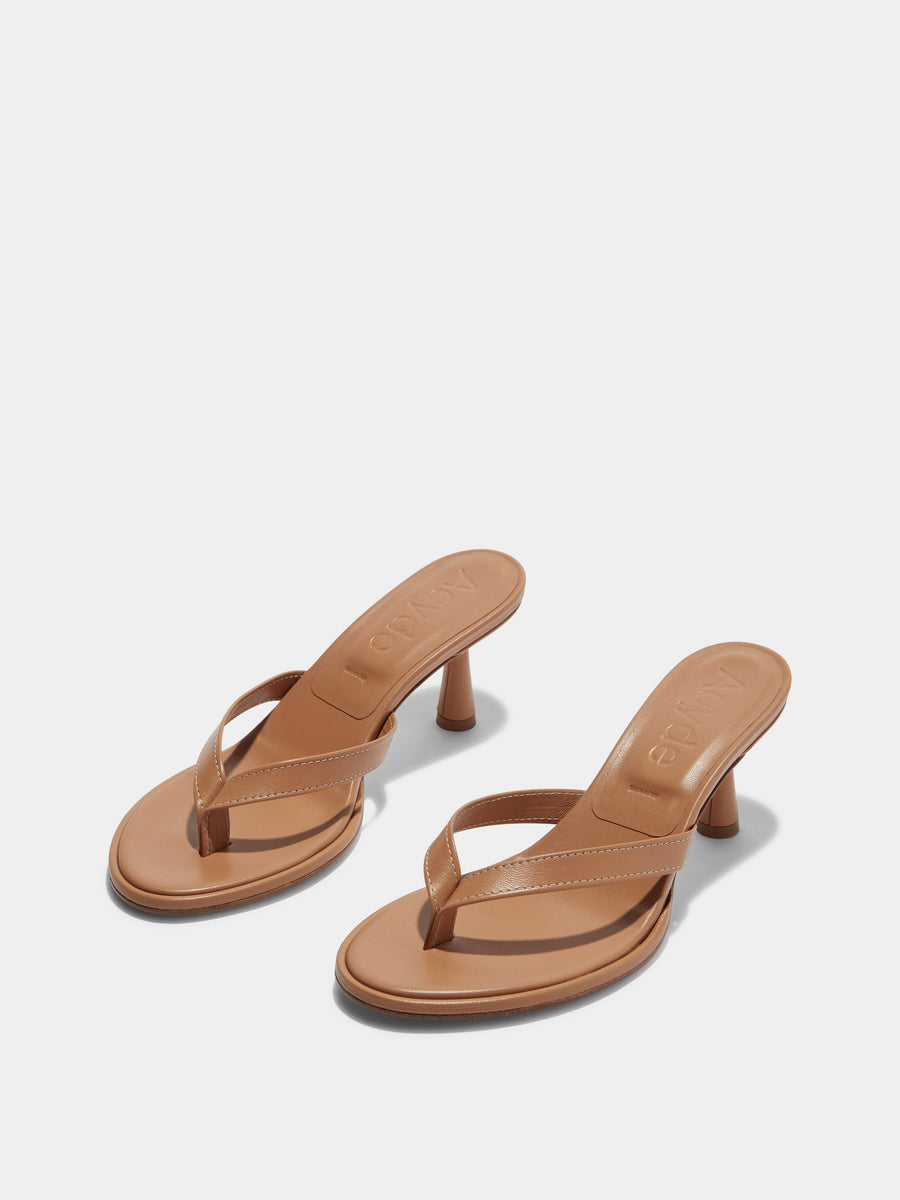 Daphne Leather Toe-Post Sandals