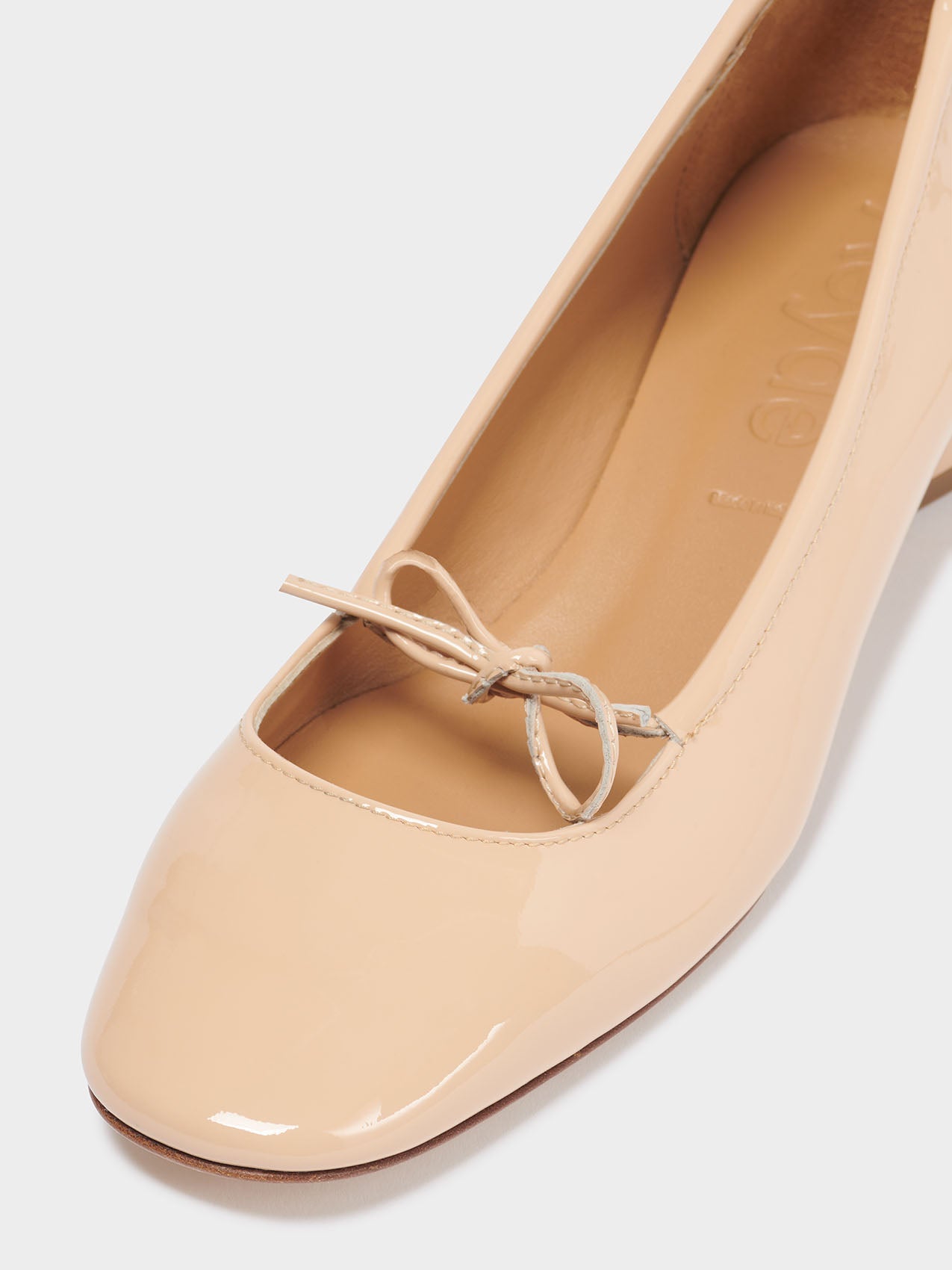 Aeyde | Darya Leather Ballet Flats Leather Flats for Women | Peach Patent | Round Toe | Low Heel | How to Style