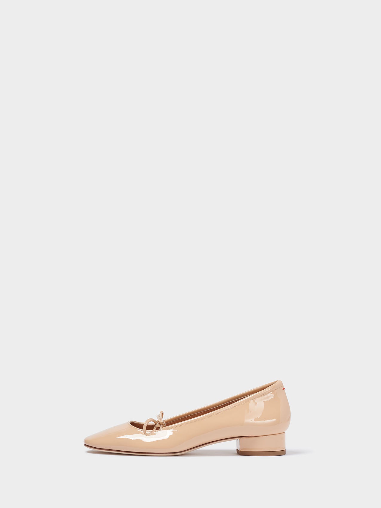 Aeyde | Darya Leather Ballet Flats Leather Flats for Women | Peach Patent | Round Toe | Low Heel | Luxury Materials | Handmade in Italy
