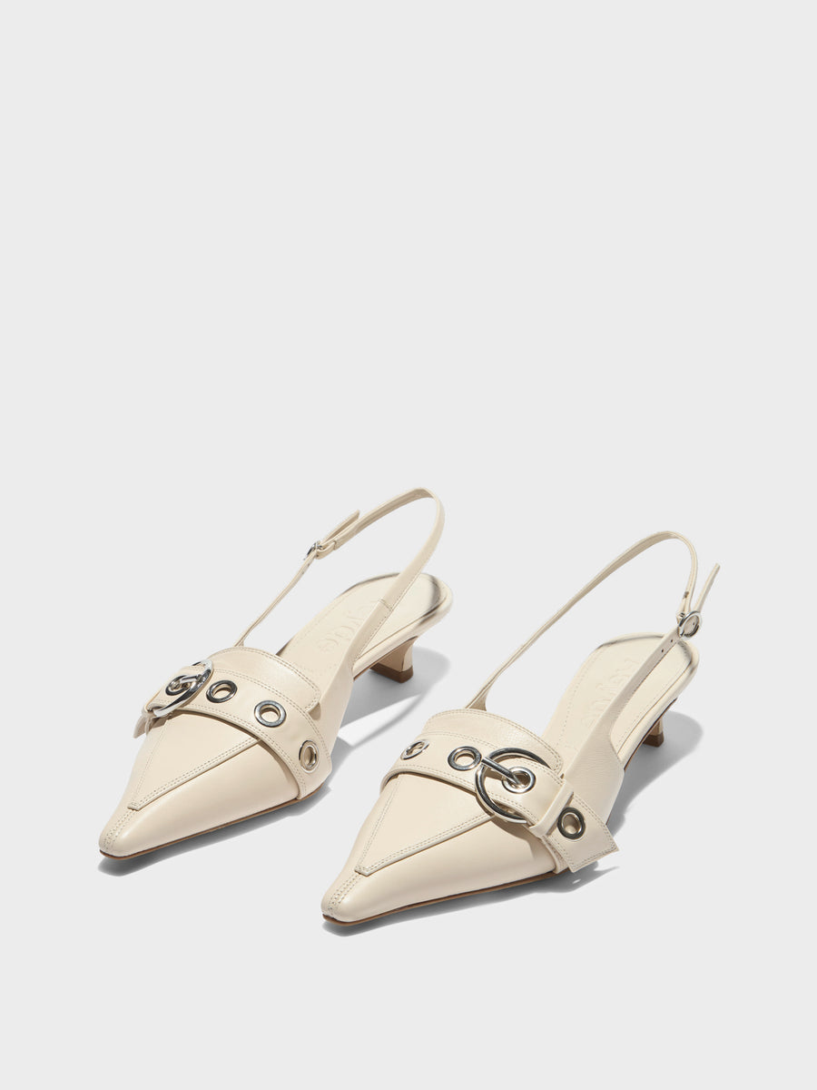 Davina Eyelet Slingback Pumps