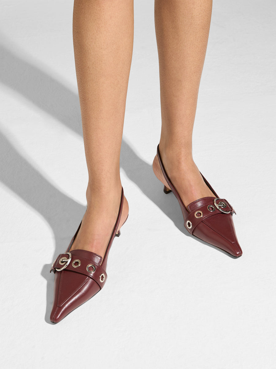 Davina Eyelet Slingback Pumps
