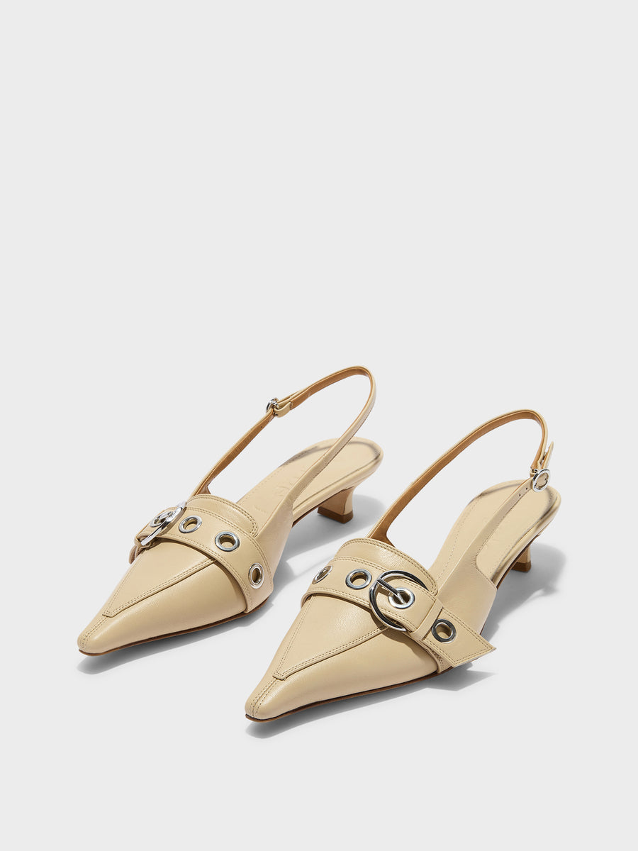 Davina Eyelet Slingback Pumps