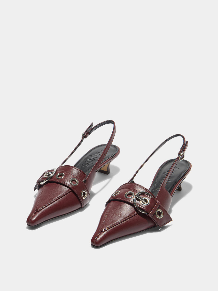 Davina Eyelet Slingback Pumps