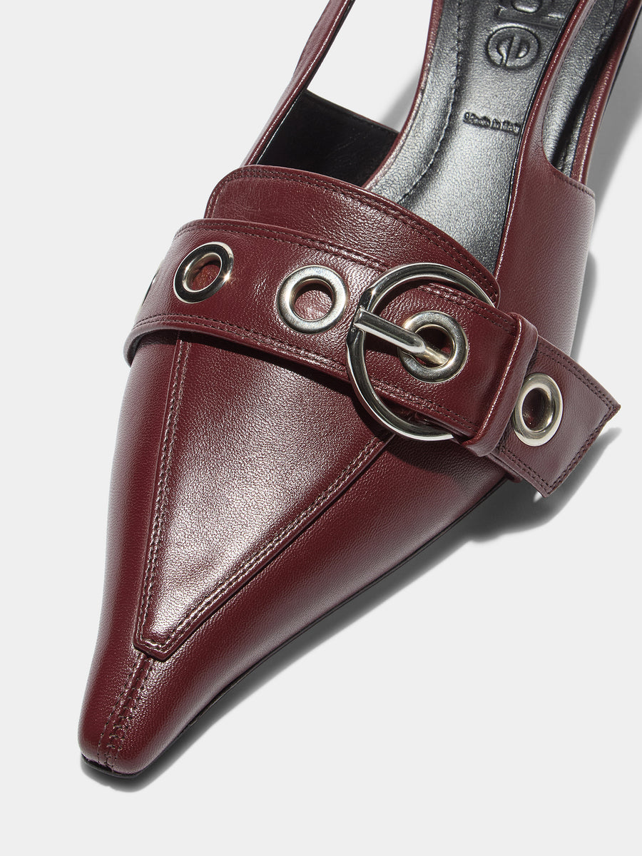Davina Eyelet Slingback Pumps