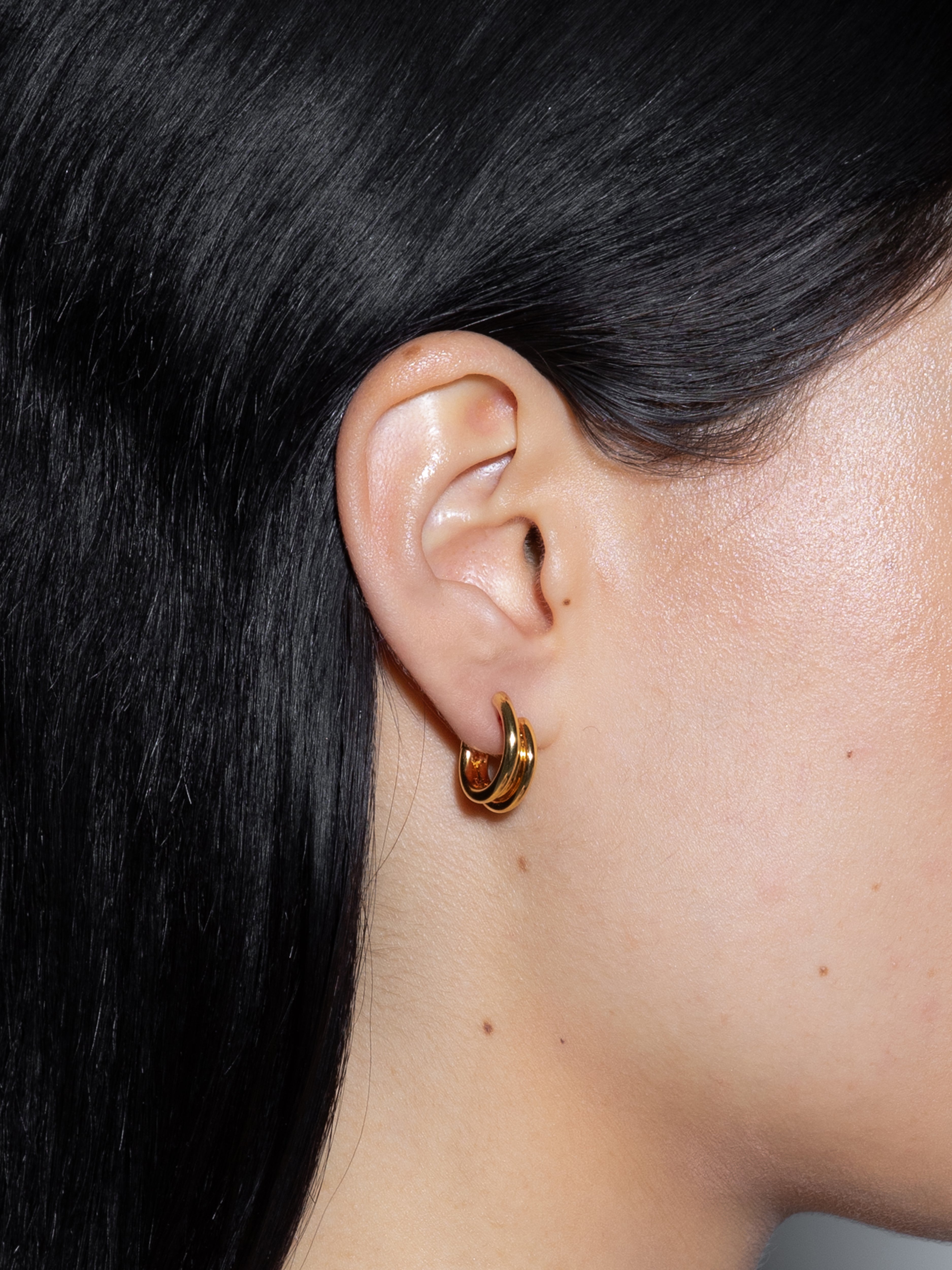 Stud Earrings Large Rose Gold Hoop Earrings Uk Dean 18k Gold