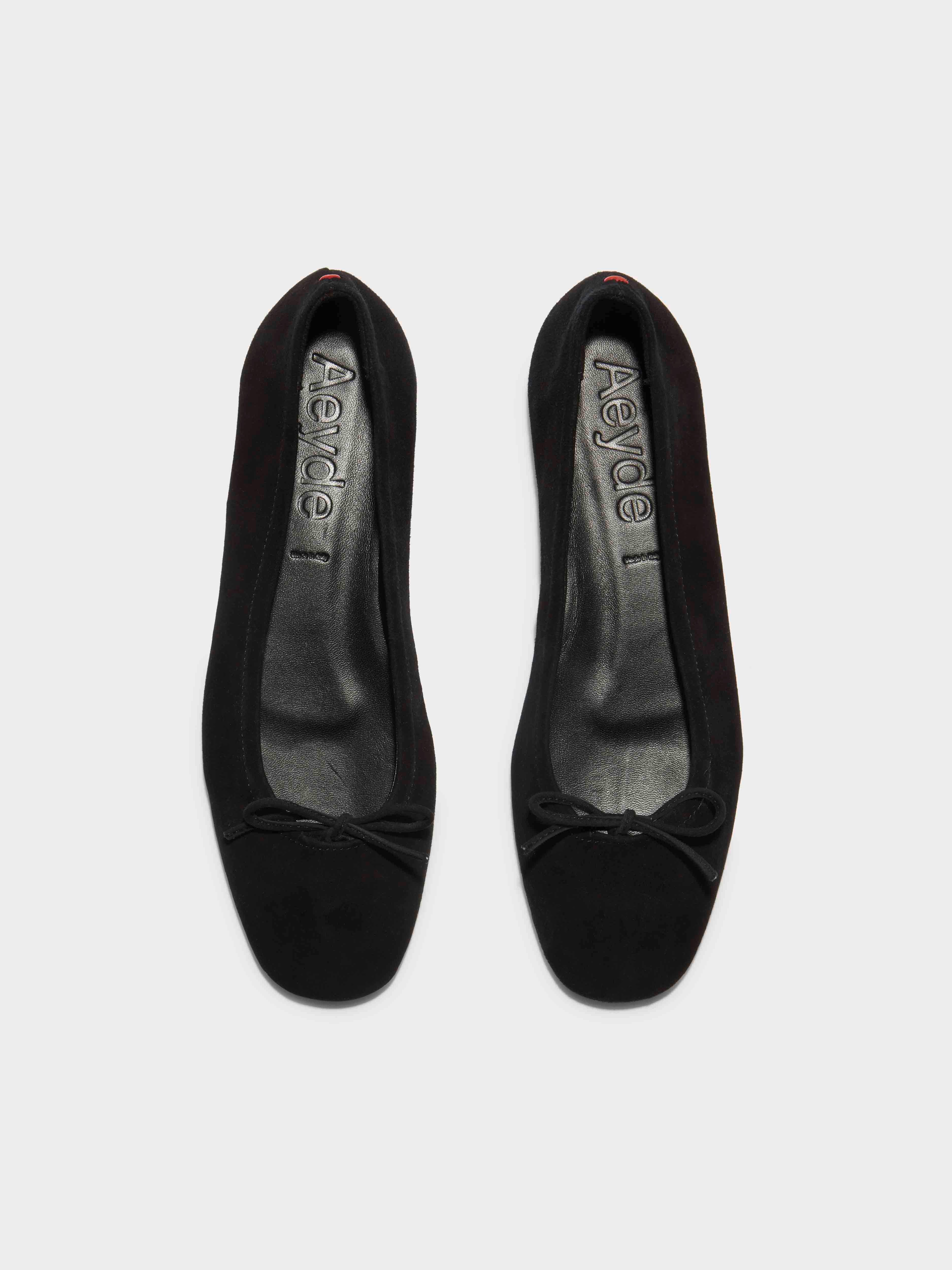 フラットシューズ AEYDE Woman Ballet flats Black MNLR08FL149 BLACK Delfina Leather Ballet Flats – Aeyde
