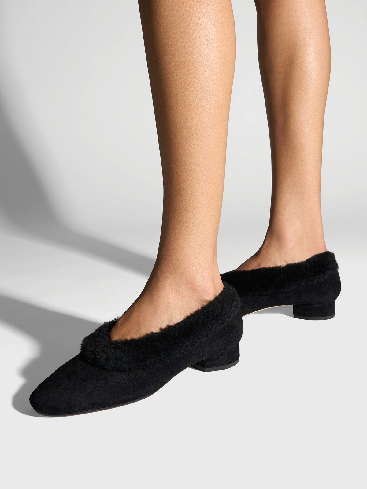 Delia Shearling Flats