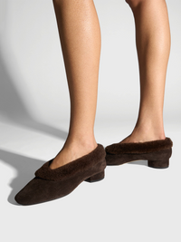 Delia Shearling Flats