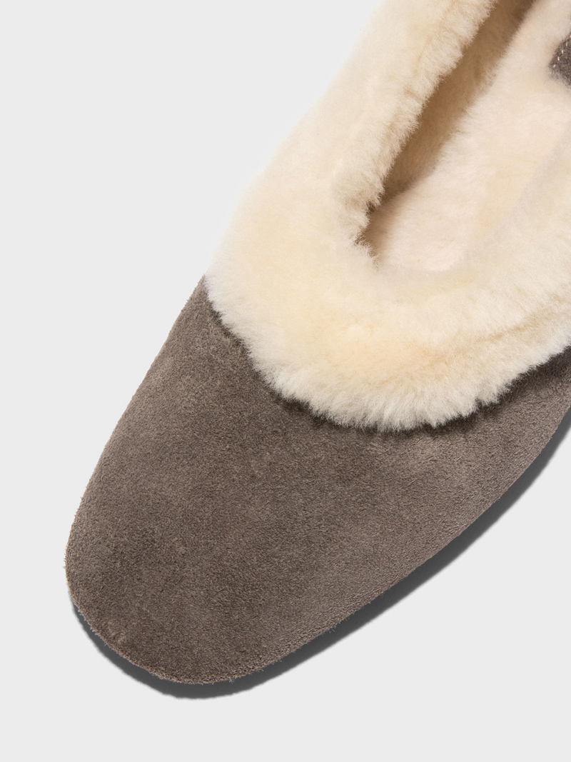 Delia Shearling Flats
