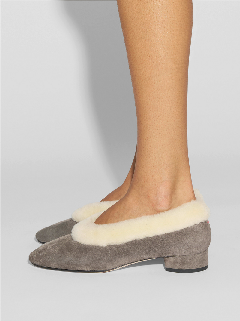 Delia Shearling Flats