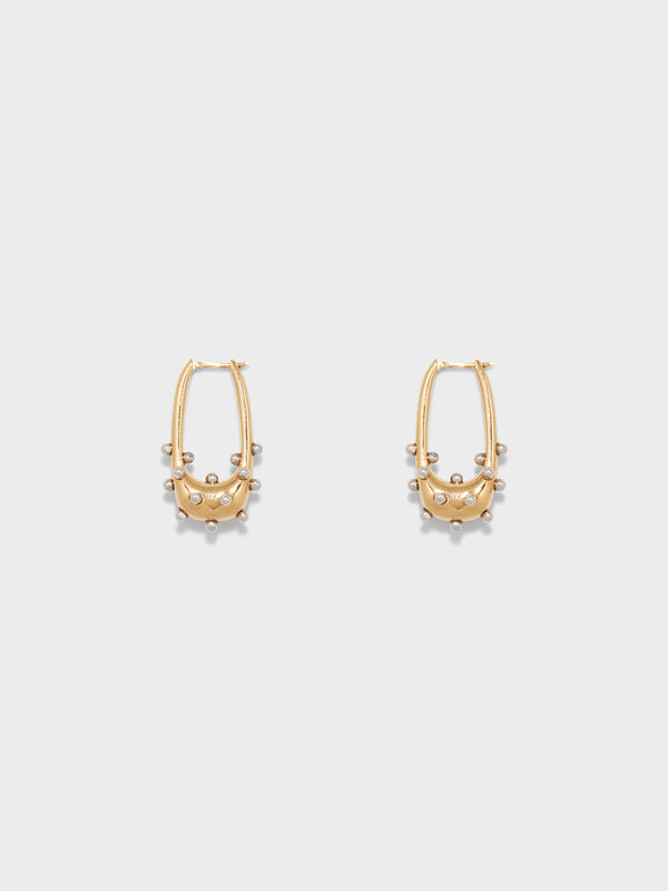 Elias 18kt Gold and Palladium-Plated Hoop Earrings