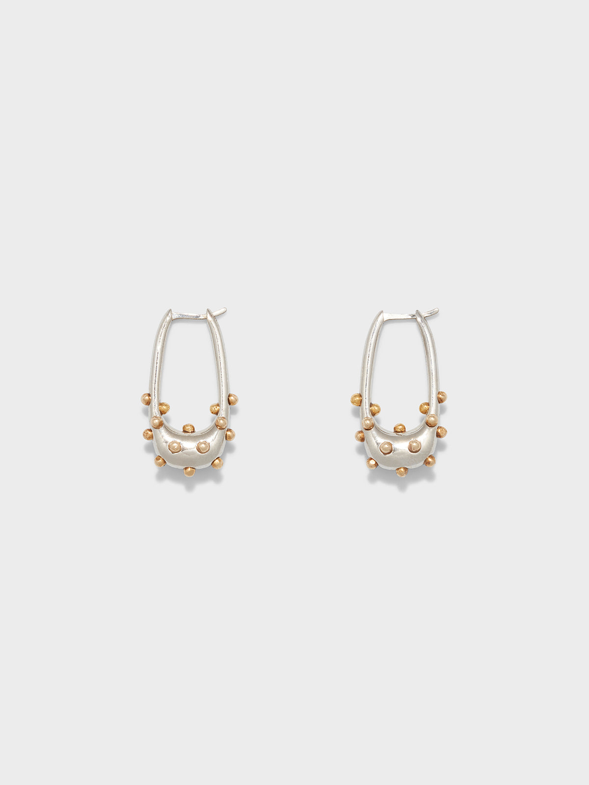 Elias Palladium and 18kt Gold-Plated Hoop Earrings - Image 1