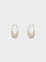 Elias Palladium and 18kt Gold-Plated Hoop Earrings - Image 1
