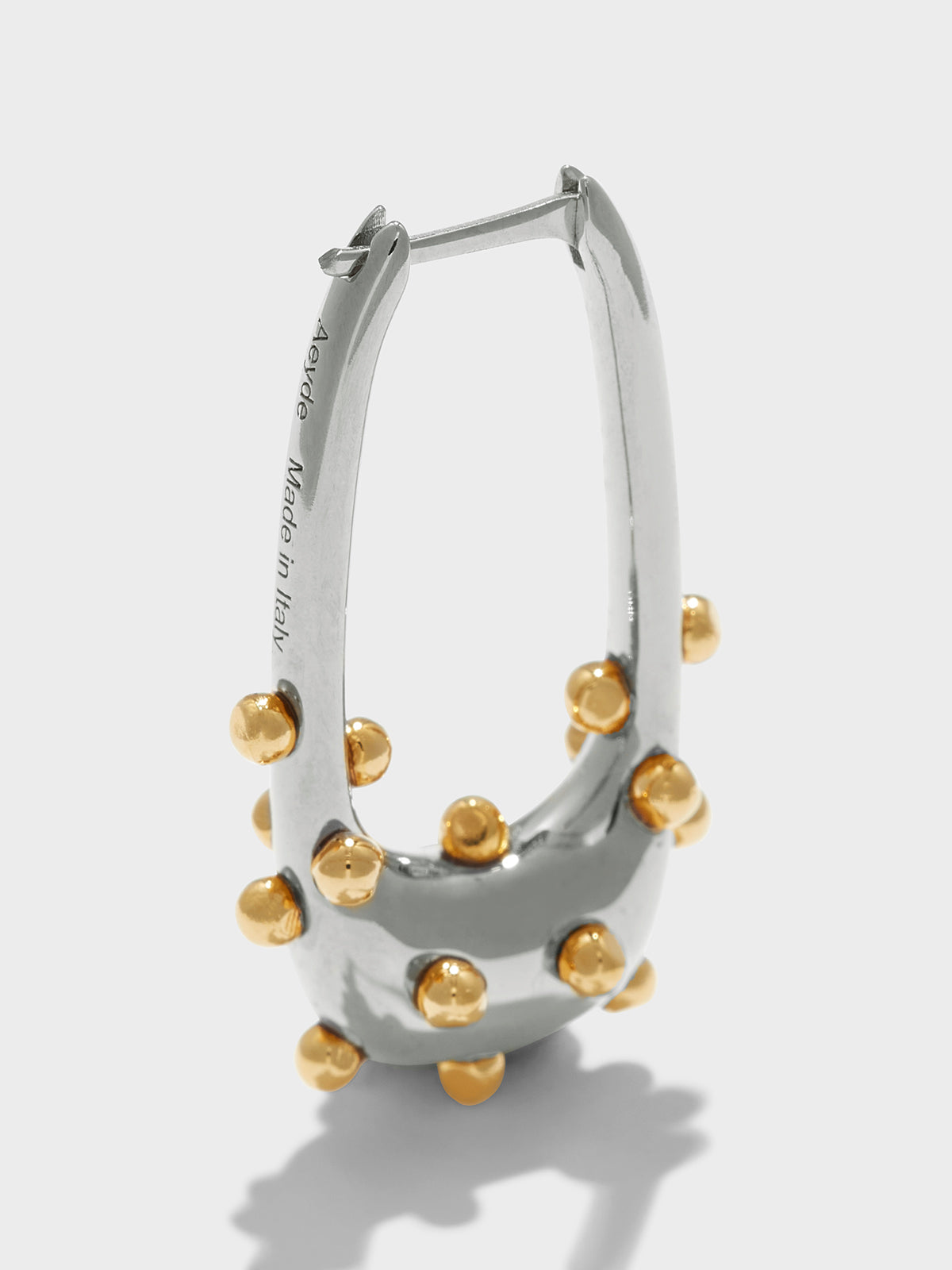 Elias Palladium and 18kt Gold-Plated Hoop Earrings - Image 2