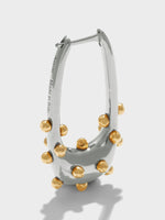 Elias Palladium and 18kt Gold-Plated Hoop Earrings - Image 2