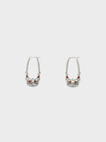 Elias Crystal and Palladium-Plated Hoop Earrings - Image 3