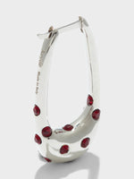 Elias Crystal and Palladium-Plated Hoop Earrings - Image 2