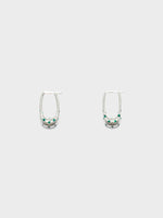 Elijah Crystal and Palladium-Plated Hoop Earrings - Image 3