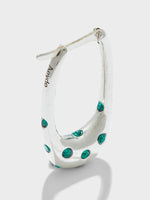 Elijah Crystal and Palladium-Plated Hoop Earrings - Image 2