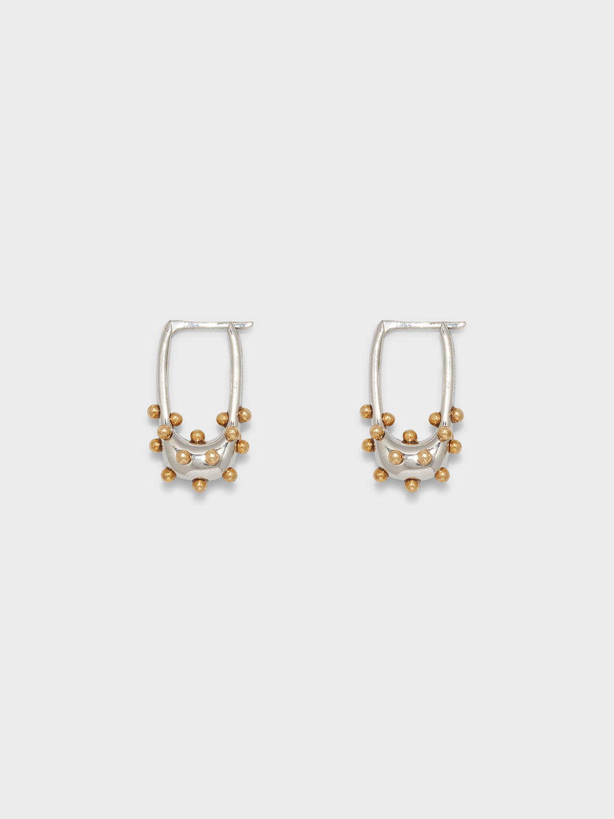 Elijah Palladium and 18kt Gold-Plated Hoop Earrings - Image 1