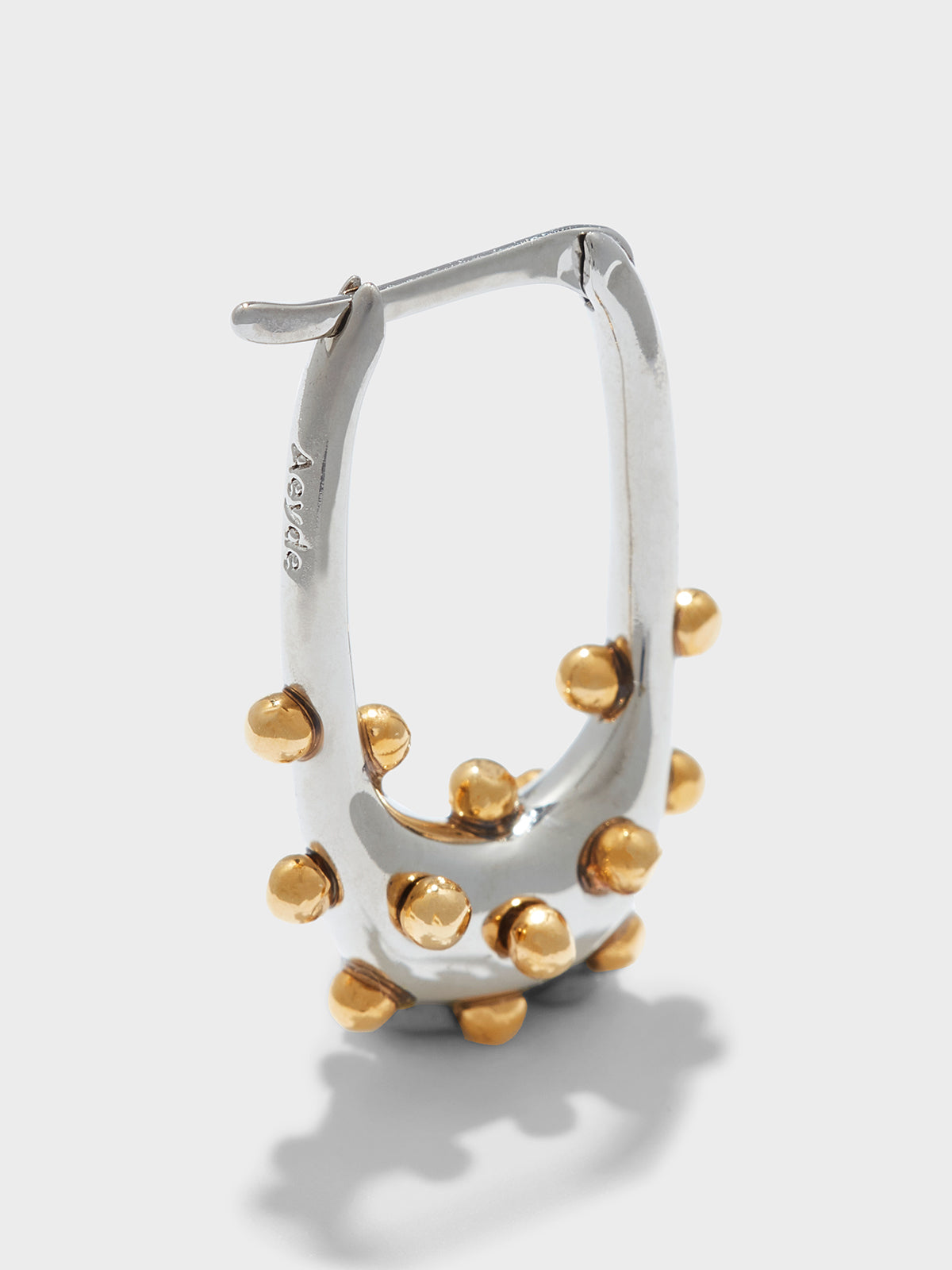 Elijah Palladium and 18kt Gold-Plated Hoop Earrings - Image 2