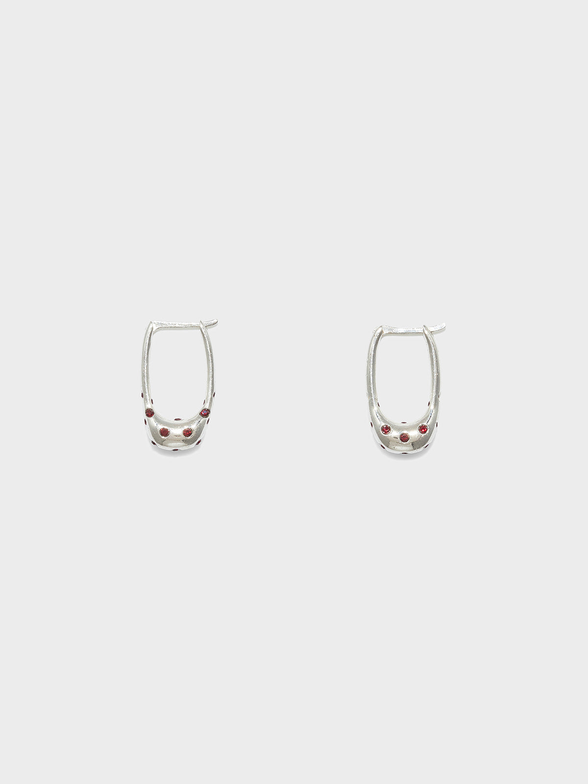 Elijah Crystal and Palladium-Plated Hoop Earrings - Image 3