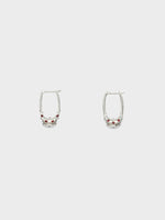Elijah Crystal and Palladium-Plated Hoop Earrings - Image 1