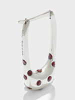 Elijah Crystal and Palladium-Plated Hoop Earrings - Image 5