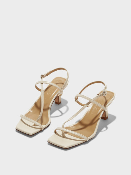 Aeyde | ELISE Creamy Leather Heeled Sandal