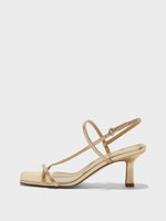 Aeyde | ELISE Gold Leather Heeled Sandal