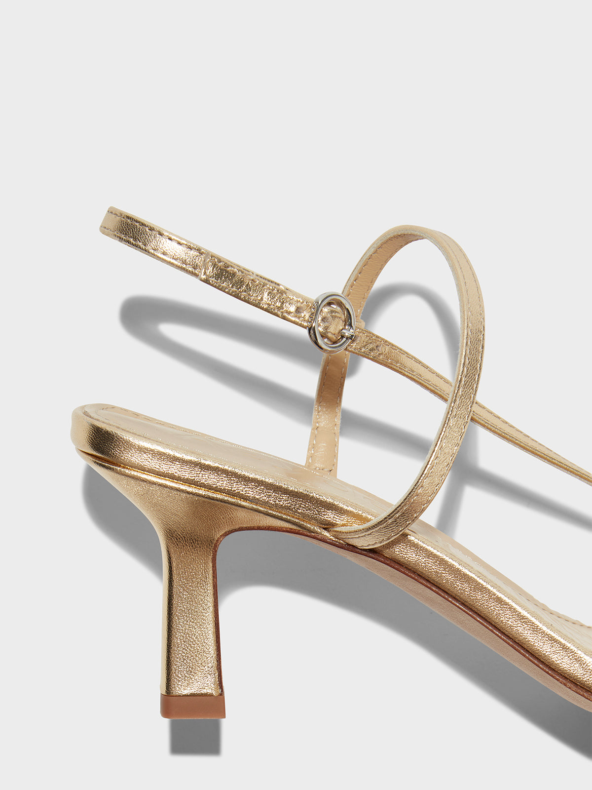 Aeyde | ELISE Gold Leather Heeled Sandal
