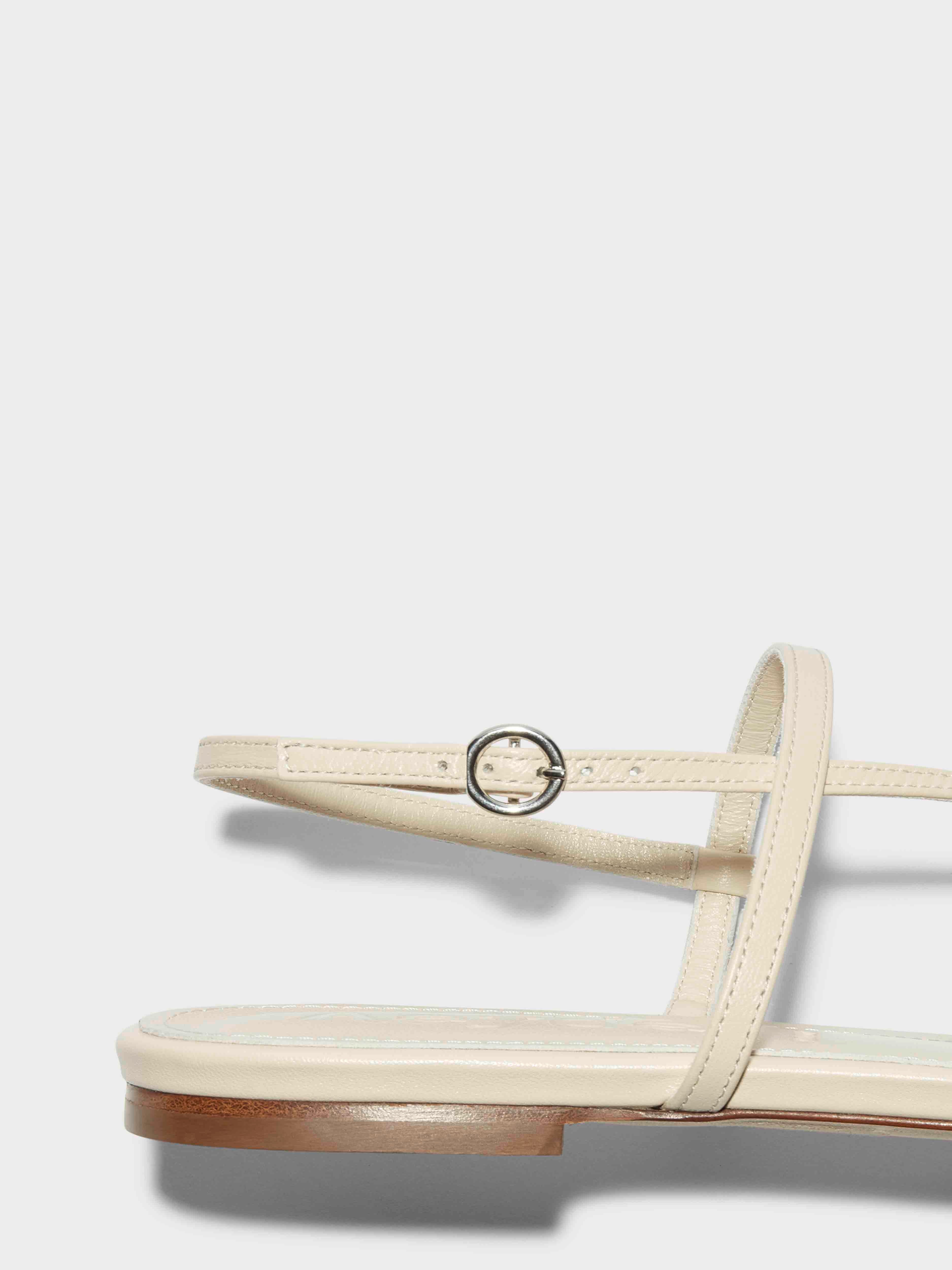 Aeyde | ELLA Creamy Leather Flat Sandal